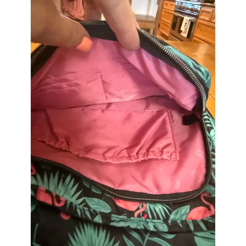 LUG RFID double dutch 3.0 crossbody flamingo black travel cleanable safety cute